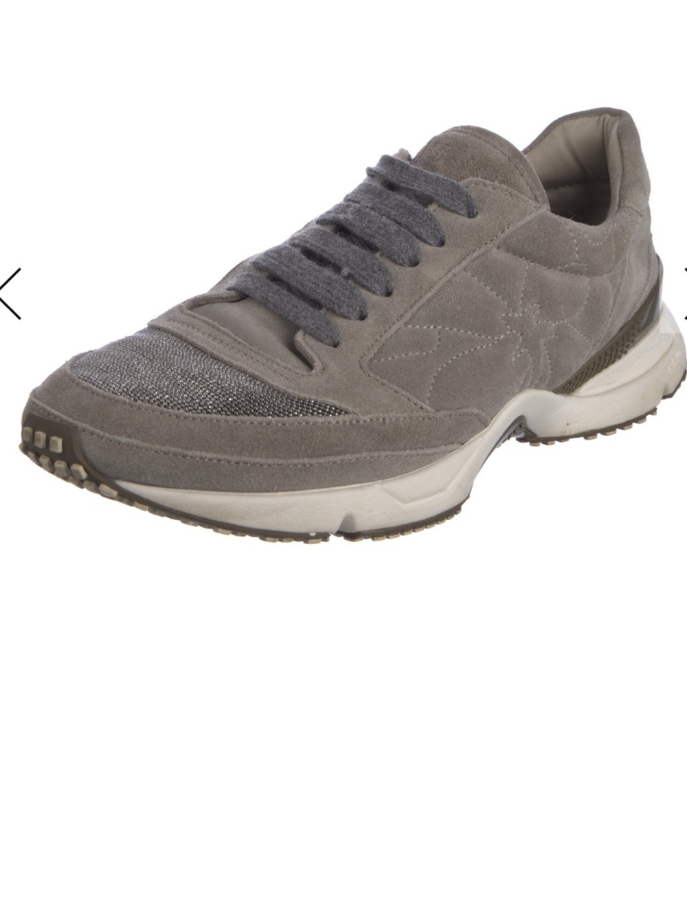 Brunello Cucinelli Gray Suede Women's Sneaker